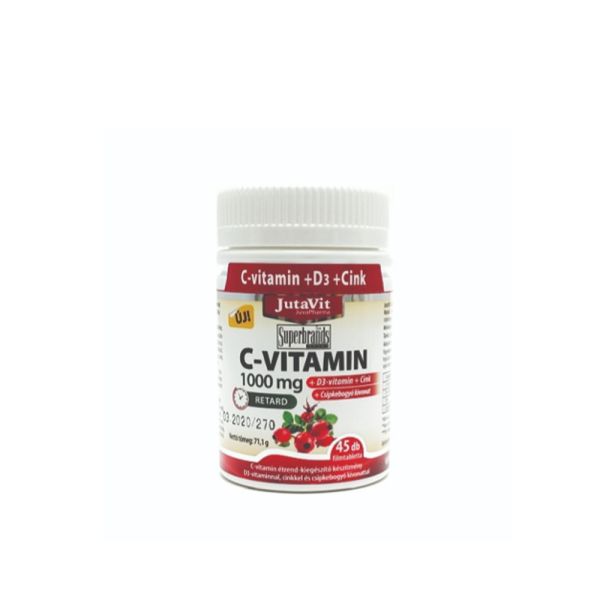 Витамин C 1000мг 45 таблеток (с экстрактом шиповника  + D3 + цинк)